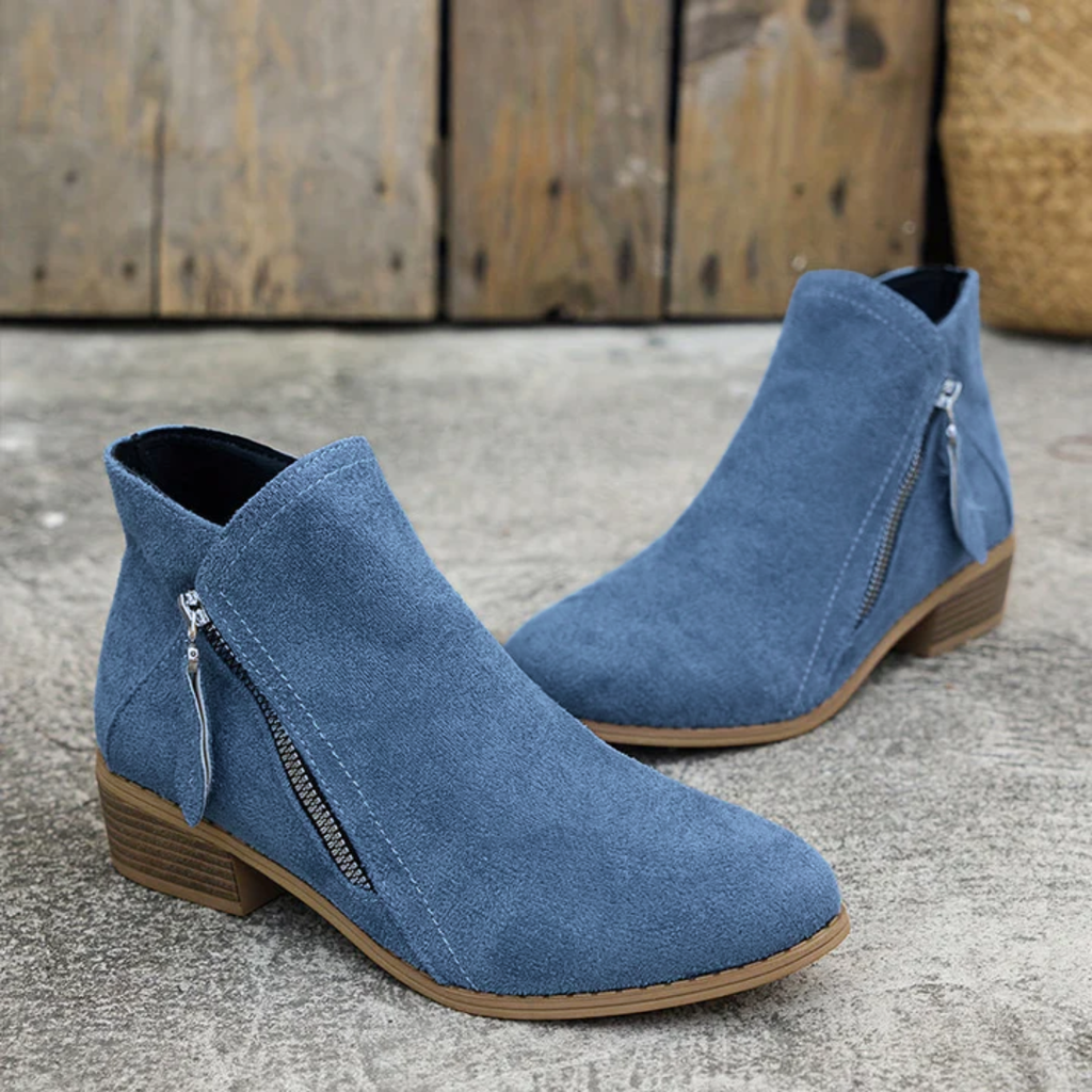 Women's Orthopedic Zip Block-Heel Shoes 15