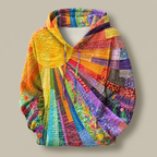 Women's Wildflower Patchwork Hooded Sweater 1