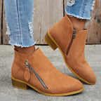 Women's Orthopedic Zip Block-Heel Shoes 12