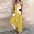 Women's Printed Wide-Leg Overalls 5