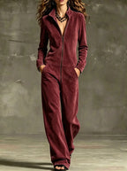 Women's Front-Zip Wide-Leg Jumpsuit 5