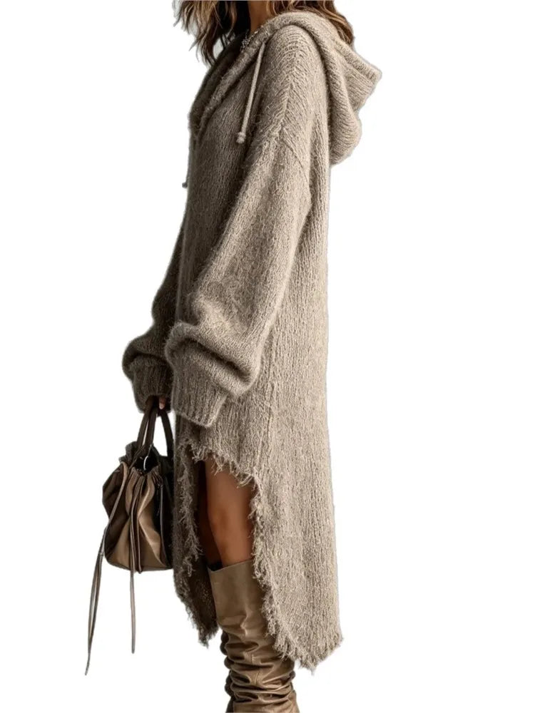 Women's Hooded Oversized Sweater Dress 3