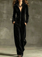 Women's Front-Zip Wide-Leg Jumpsuit 9
