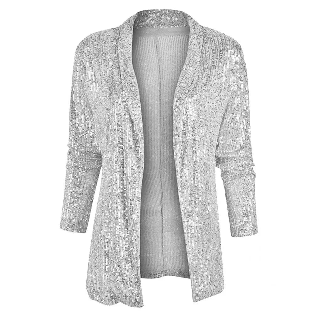 Women's Sequin Open-Front Cardigan Jacket 1