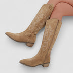 Women's Faux-Fur Lined Orthopedic Western Boots 3