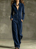 Women's Front-Zip Wide-Leg Jumpsuit 6