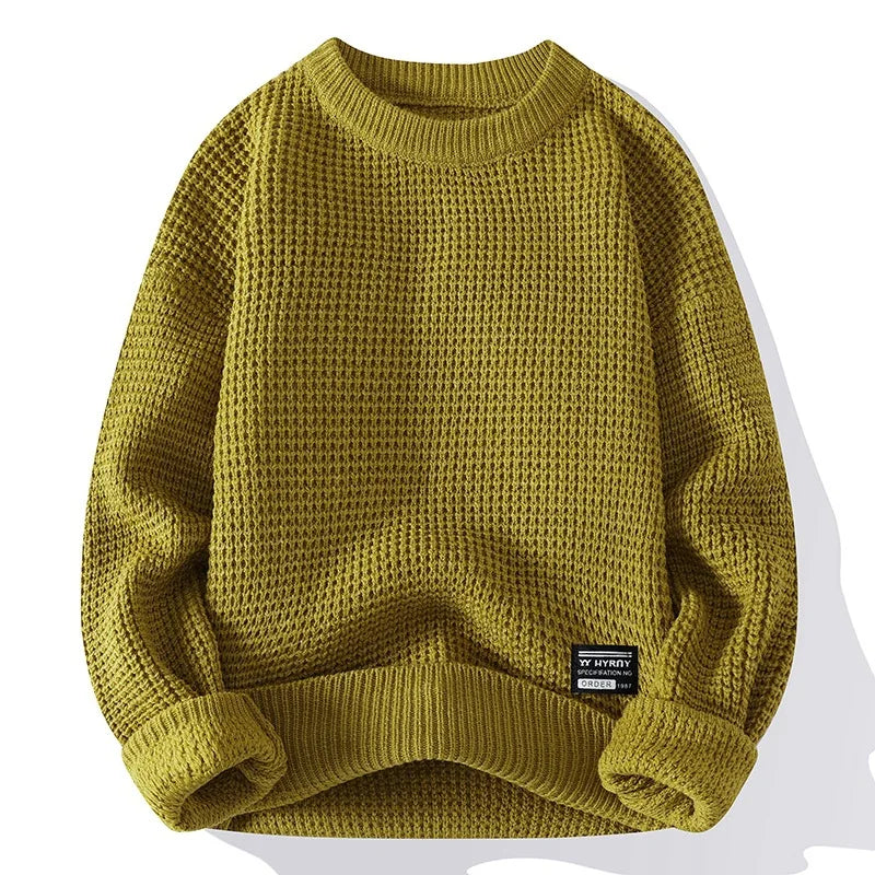 Men's Thermal Knit Crewneck Pullover 1