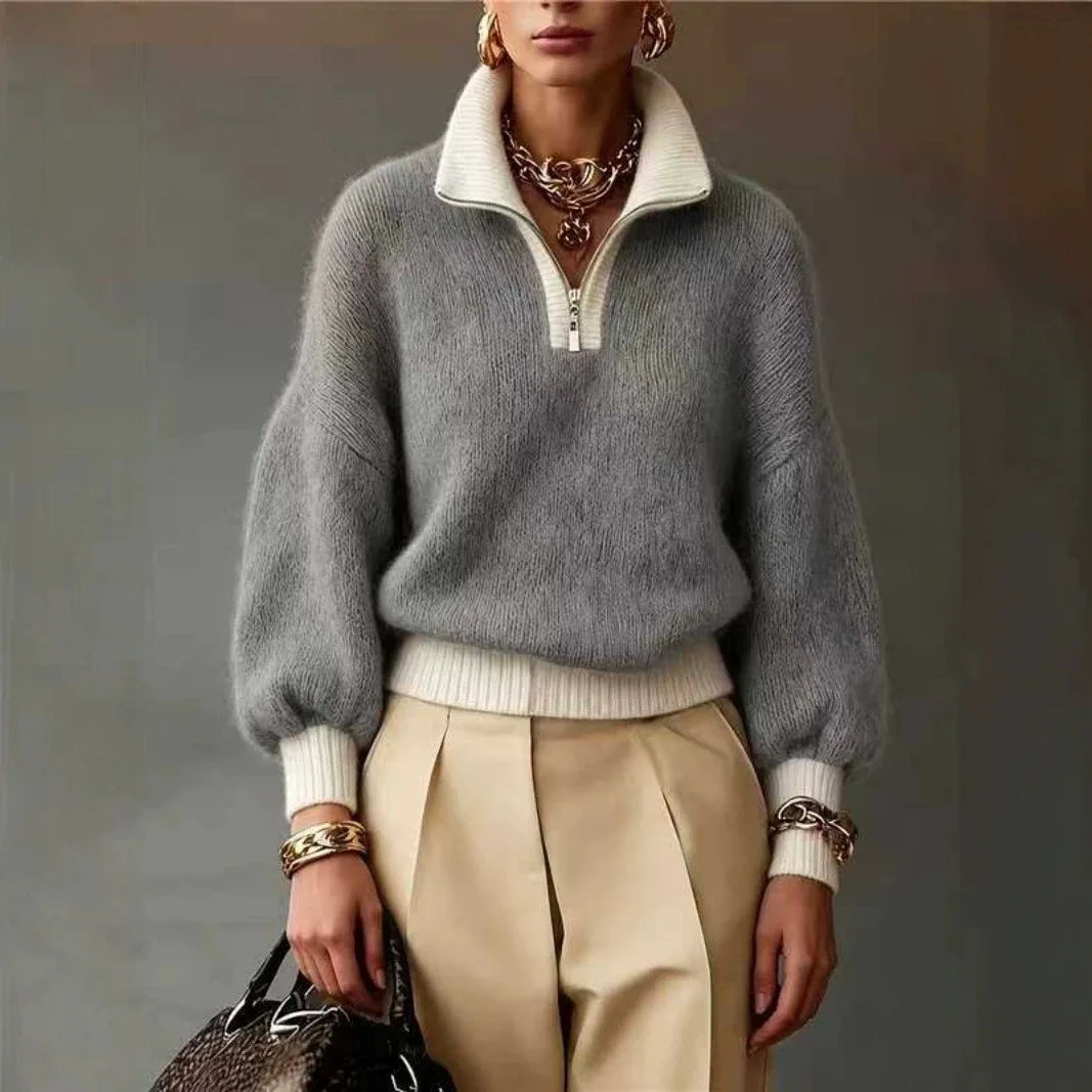 Women's Soft Brushed Quarter-Zip Sweater 3