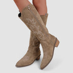 Women's Faux-Fur Lined Orthopedic Western Boots 4