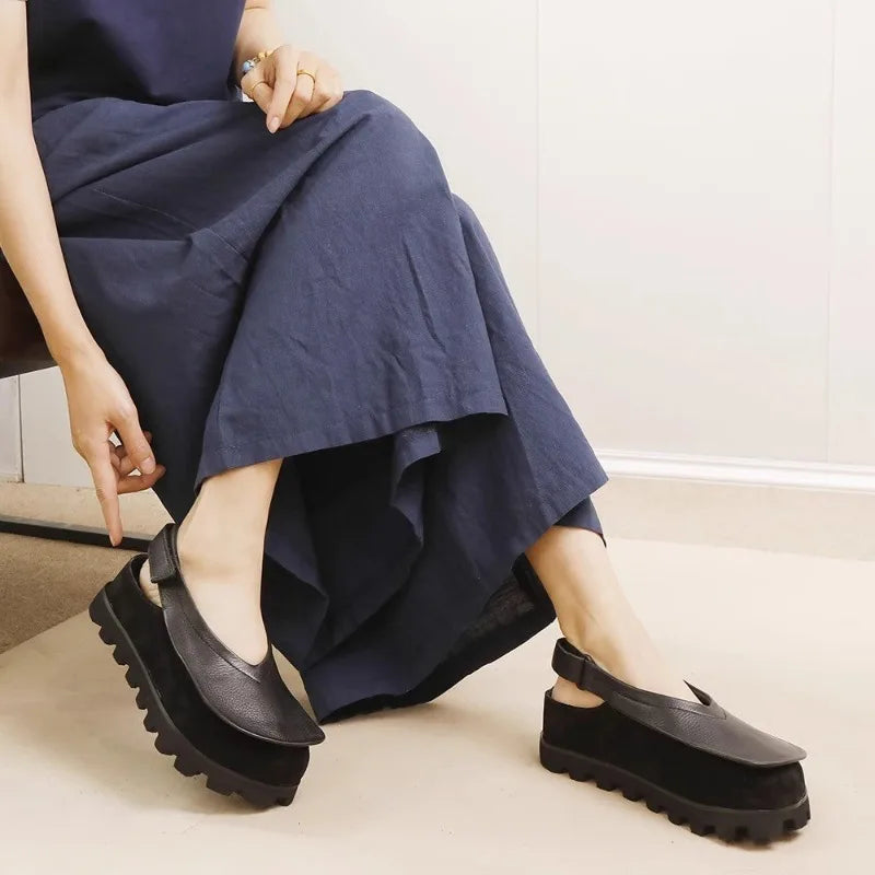 Women's Wide-Toe Platform Slingback Sandals 4