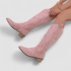 Women's Faux-Fur Lined Orthopedic Western Boots 7
