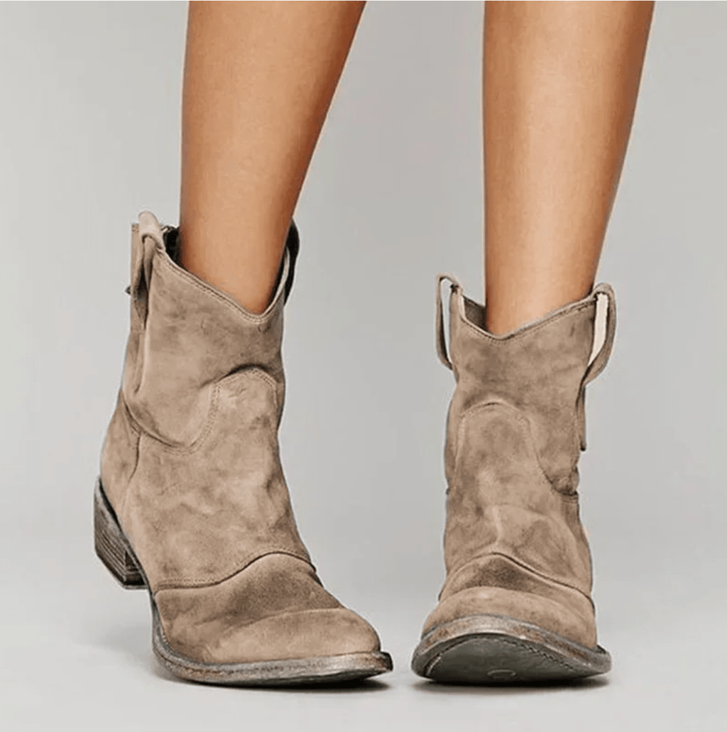 Women's Orthopedic Suede-Feel Block-Heel Boots 1
