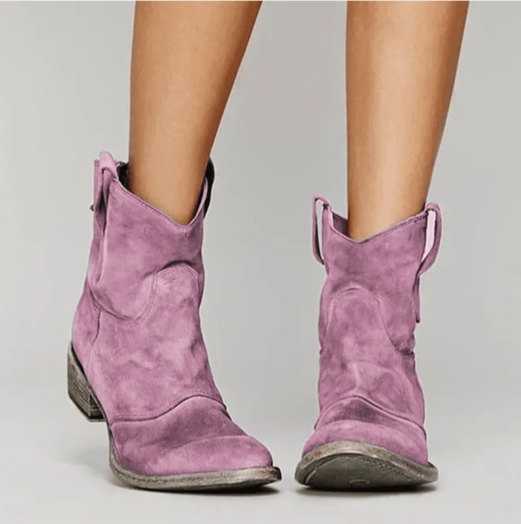 Women's Orthopedic Suede-Feel Block-Heel Boots 5
