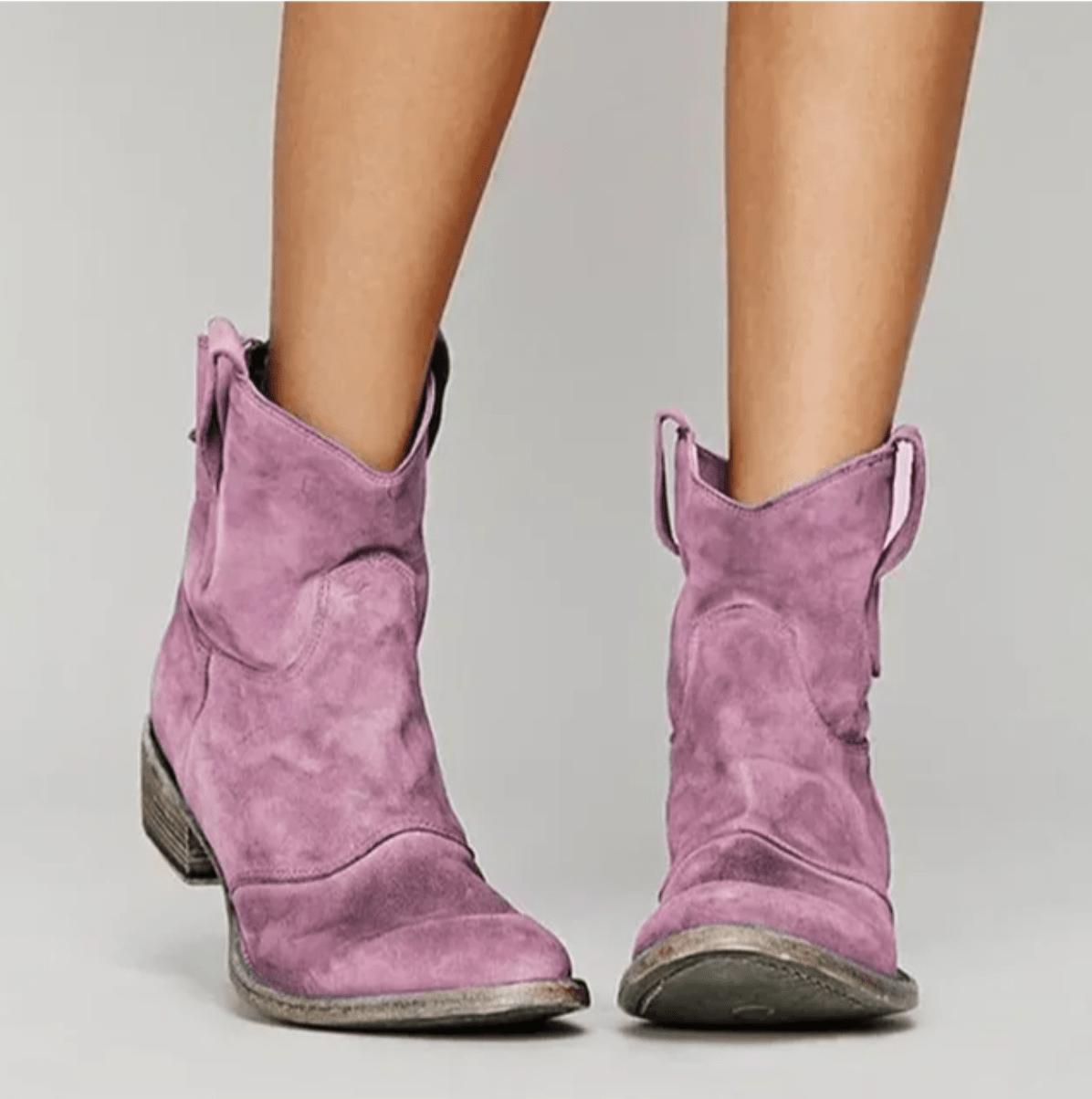Women's Orthopedic Suede-Feel Block-Heel Boots 5