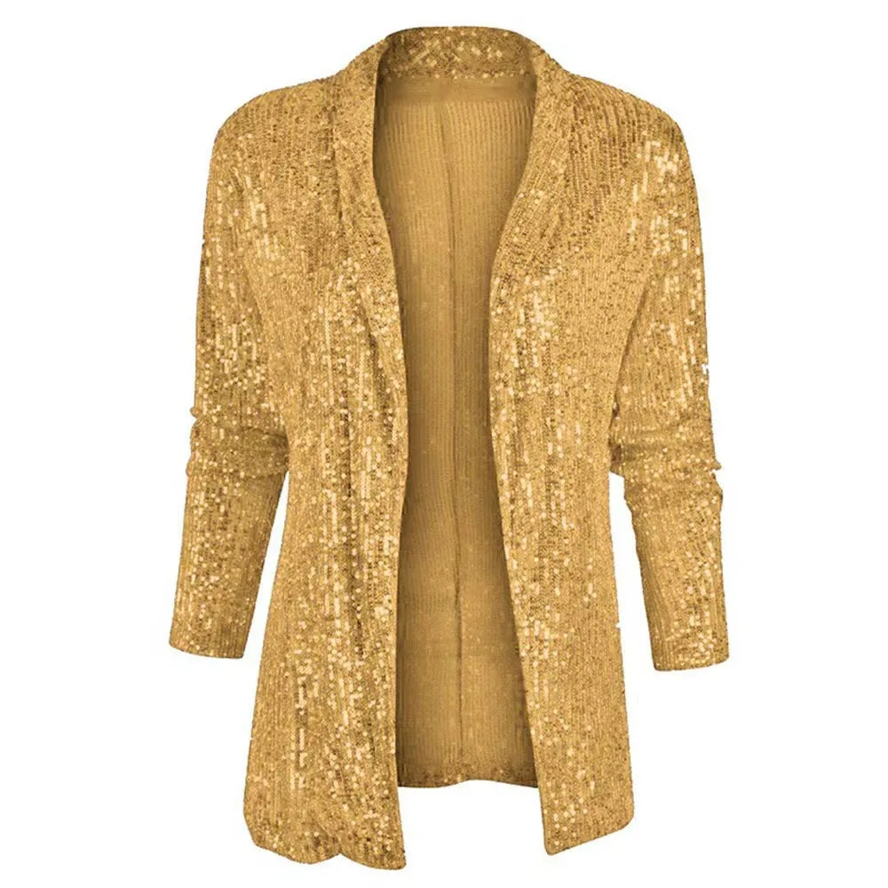 Women's Sequin Open-Front Cardigan Jacket 5