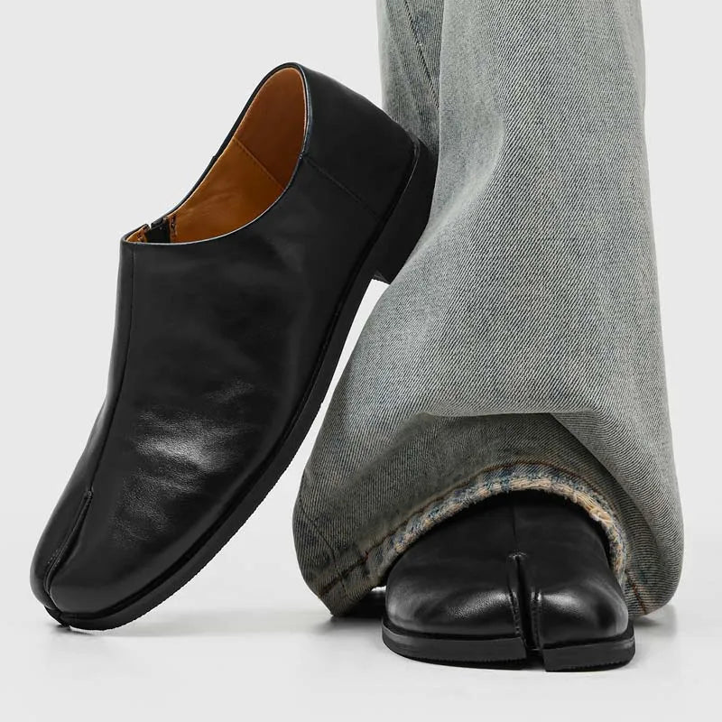 Women's Split-Toe Leather Tabi Loafers 1