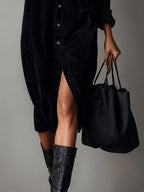 Women's Button-Down Midi Shirt Dress 6