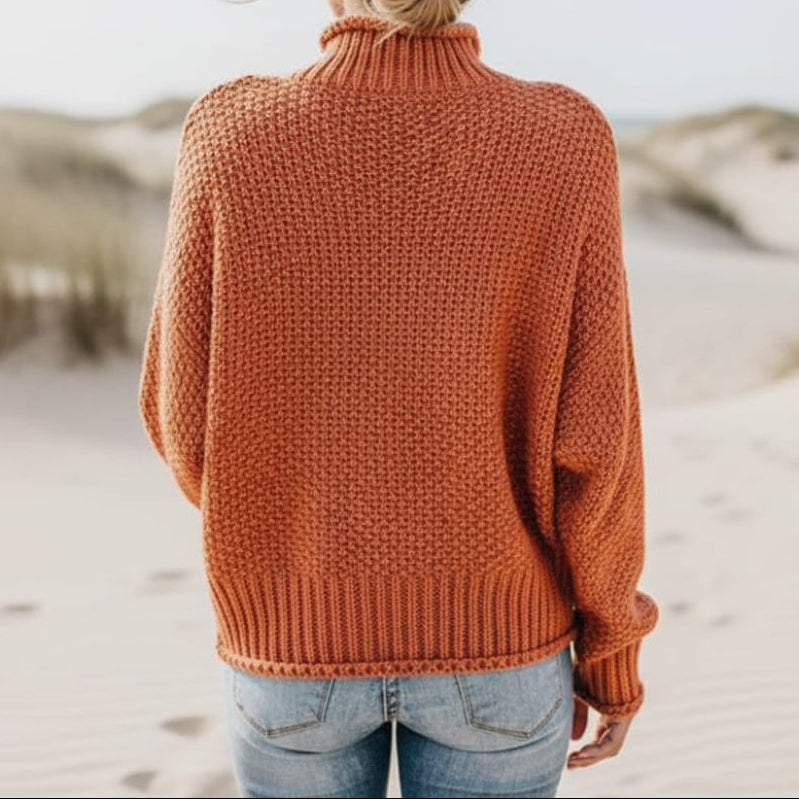 Women's Loose Knit Turtleneck Pullover 10