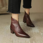 Women's Pointed-Toe Block-Heel Ankle Boots 1