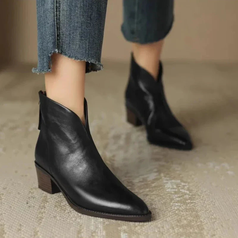 Women's Pointed-Toe Block-Heel Ankle Boots 2
