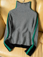Women's Contrast-Stripe Turtleneck Sweater 7