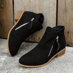 Women's Orthopedic Zip Block-Heel Shoes 6