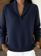 Women's Shawl-Collar V-Neck Sweater 8