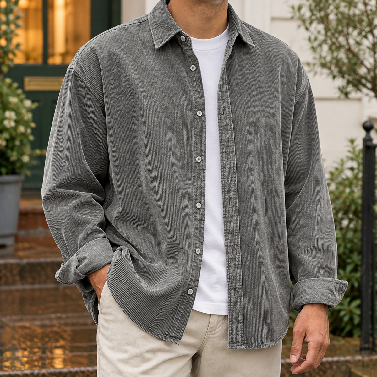 Women's Corduroy Overshirt Jacket 1
