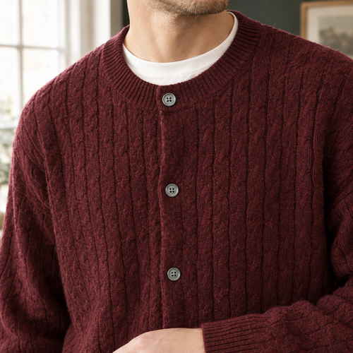 Women's Cable-Knit Button Cardigan 2