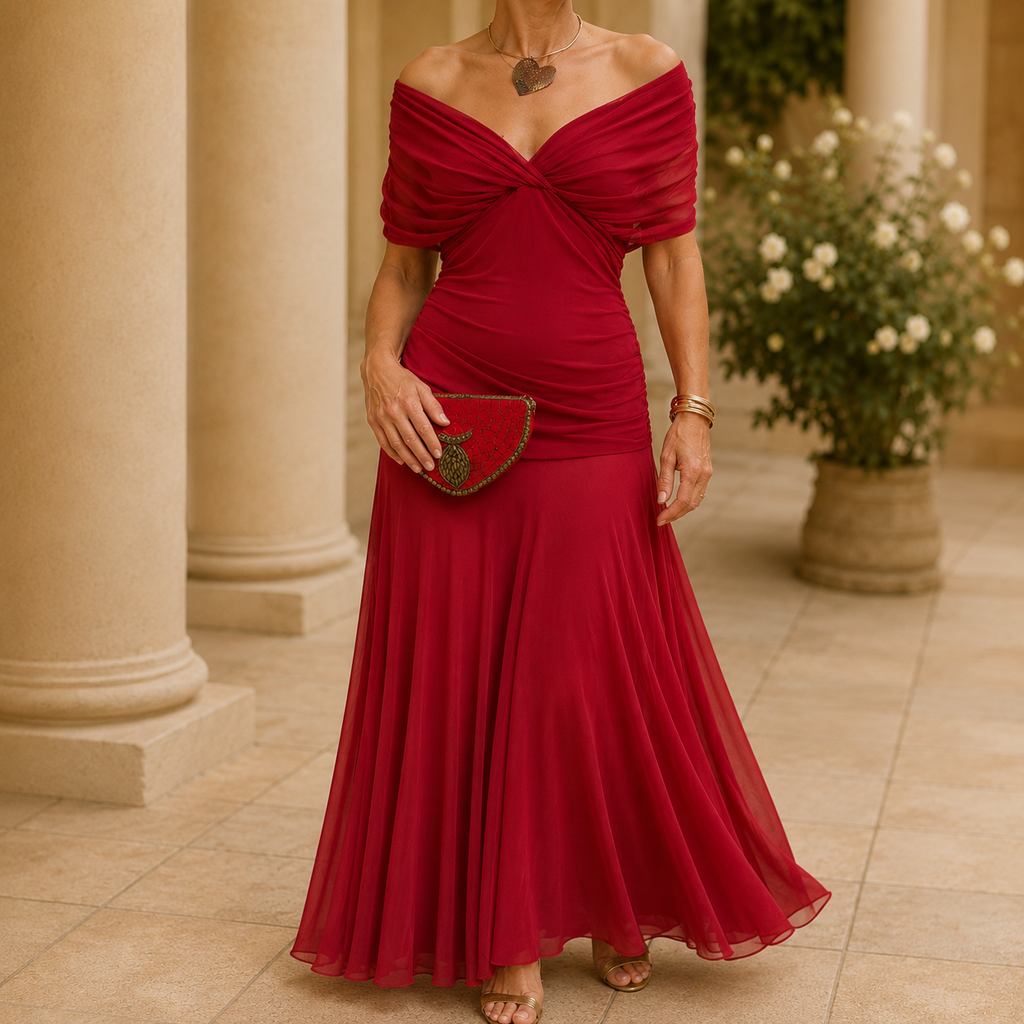 Women's Draped Wrap Maxi Dress 6