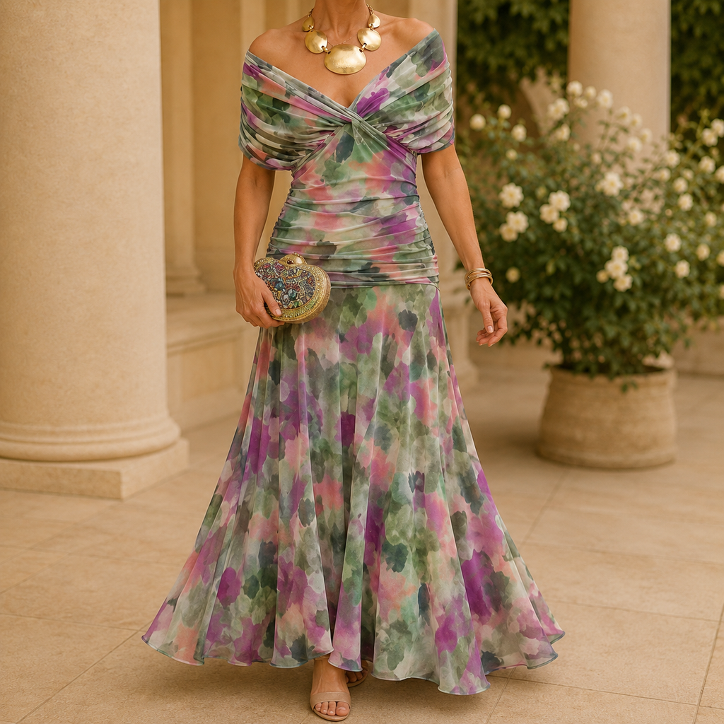 Women's Draped Wrap Maxi Dress 8