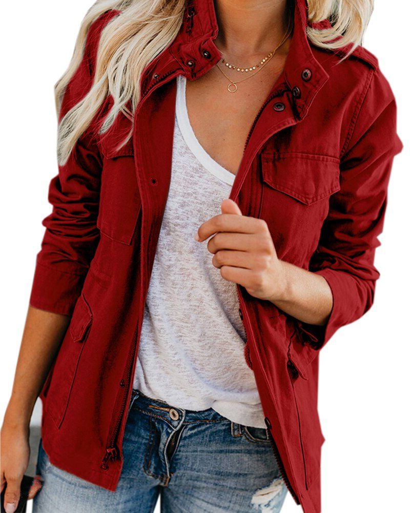 Women's Stand-Collar Utility Jacket 7