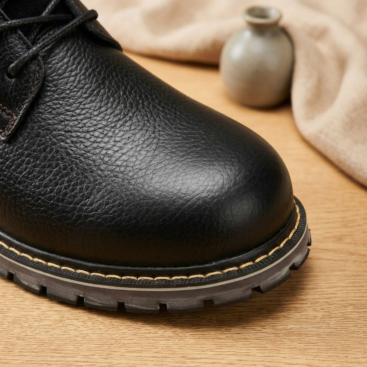 Men's leather winter boots outsole