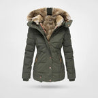 Women's Faux-Fur Hooded Quilted Winter Jacket 2