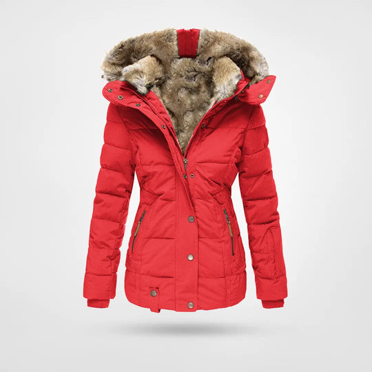Women's Faux-Fur Hooded Quilted Winter Jacket 3