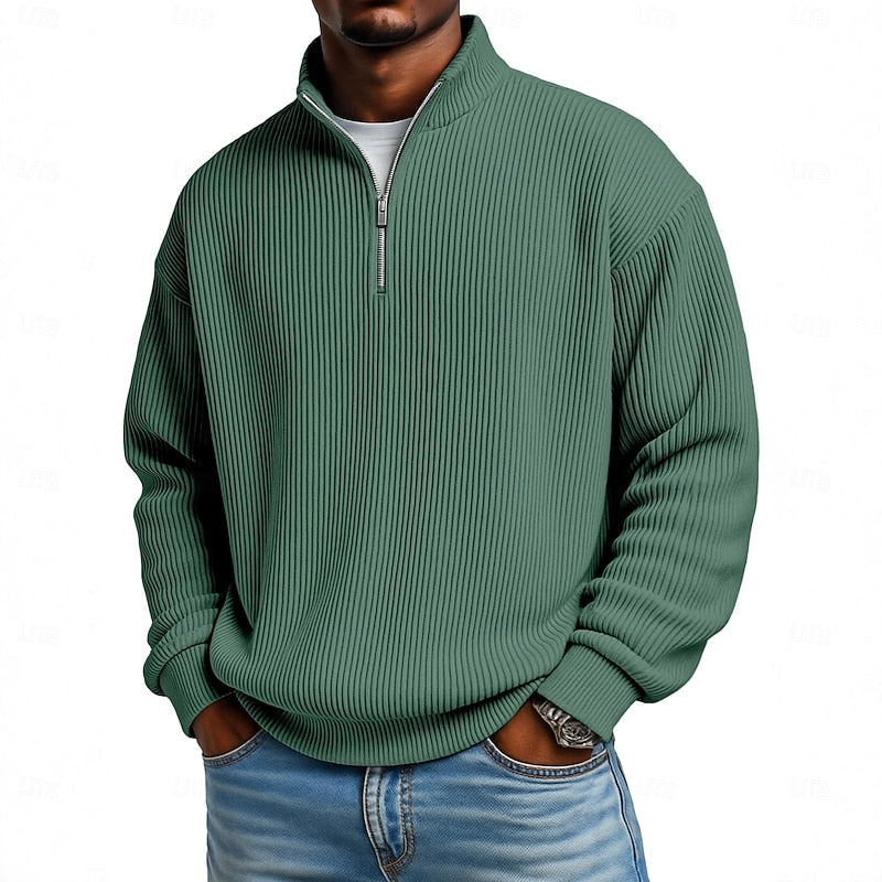Women's Ribbed Quarter-Zip Pullover 6