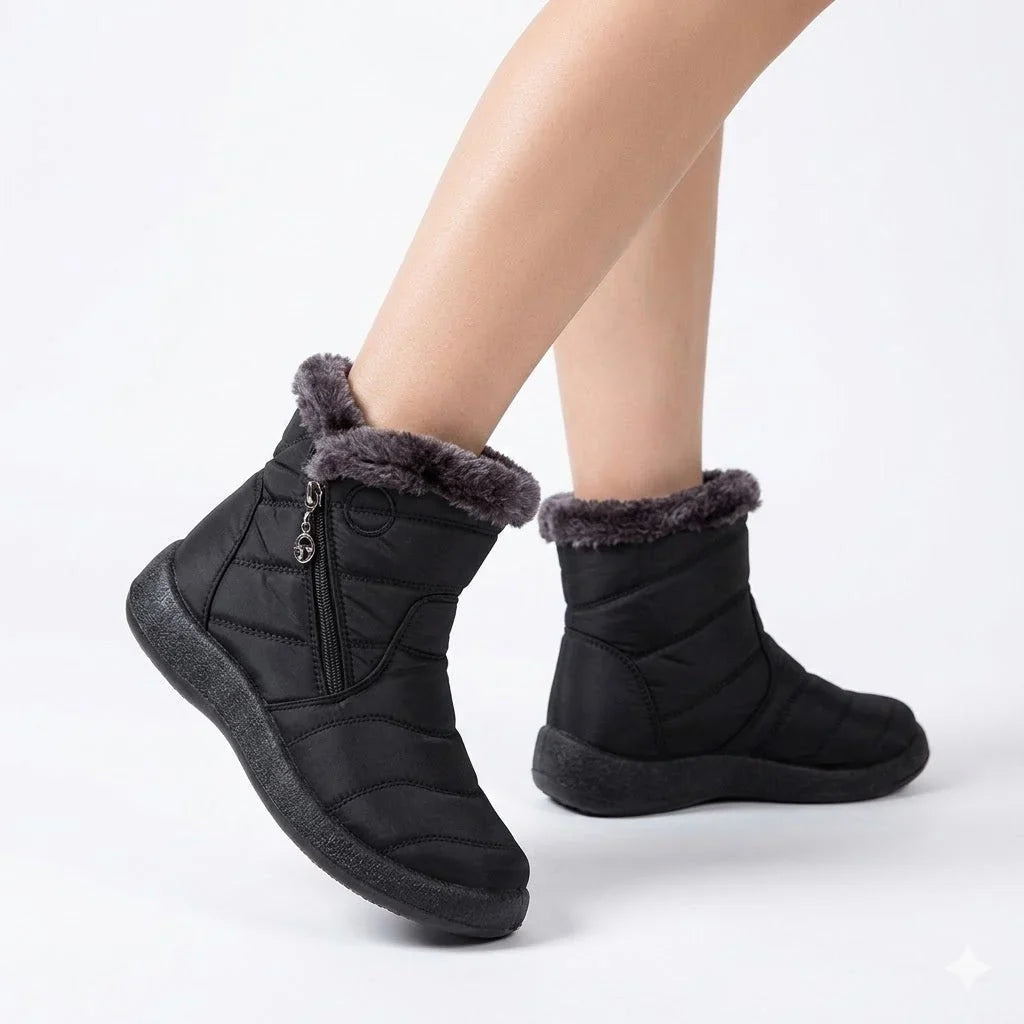 Women's Quilted Waterproof Side-Zip Snow Boots 1