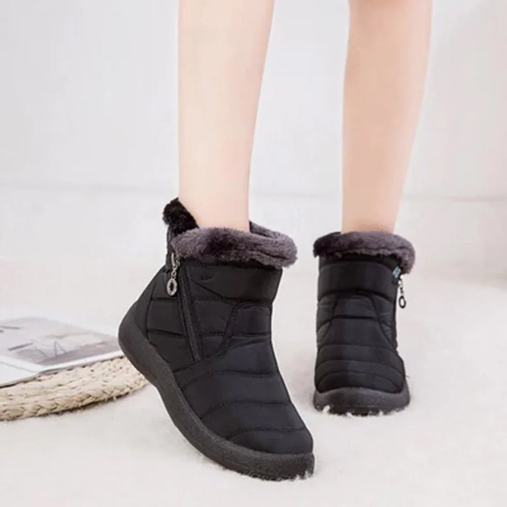 Women's Quilted Waterproof Side-Zip Snow Boots 3