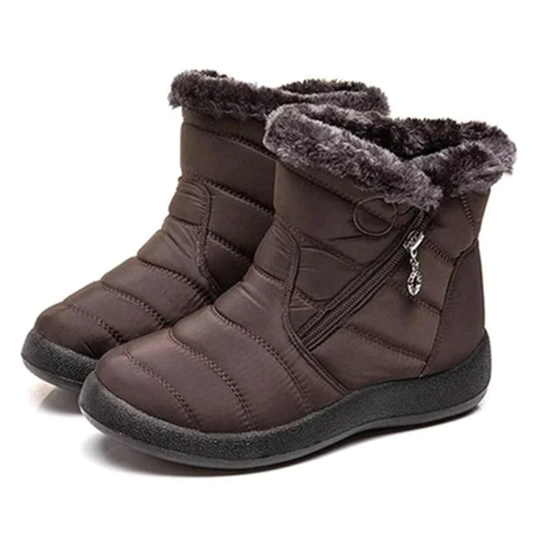Women's Quilted Waterproof Side-Zip Snow Boots 6