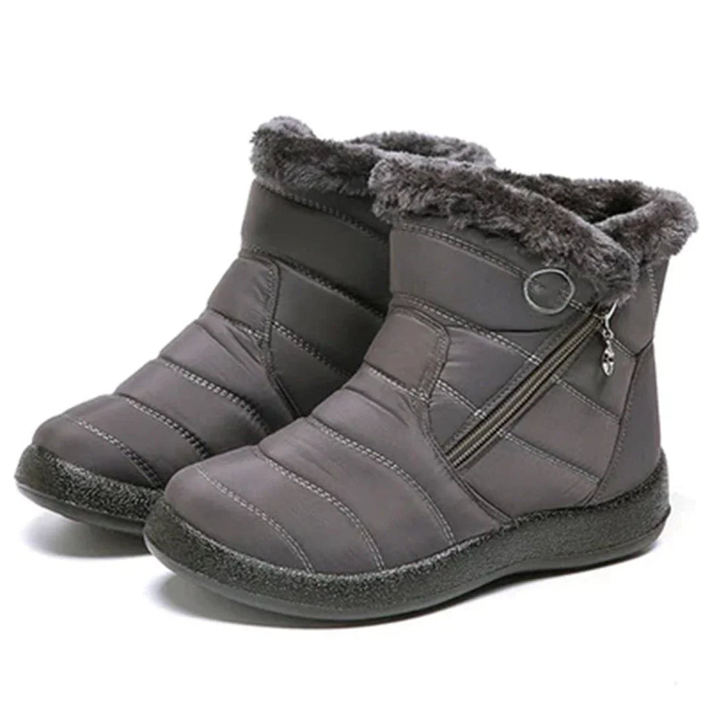 Women's Quilted Waterproof Side-Zip Snow Boots 11