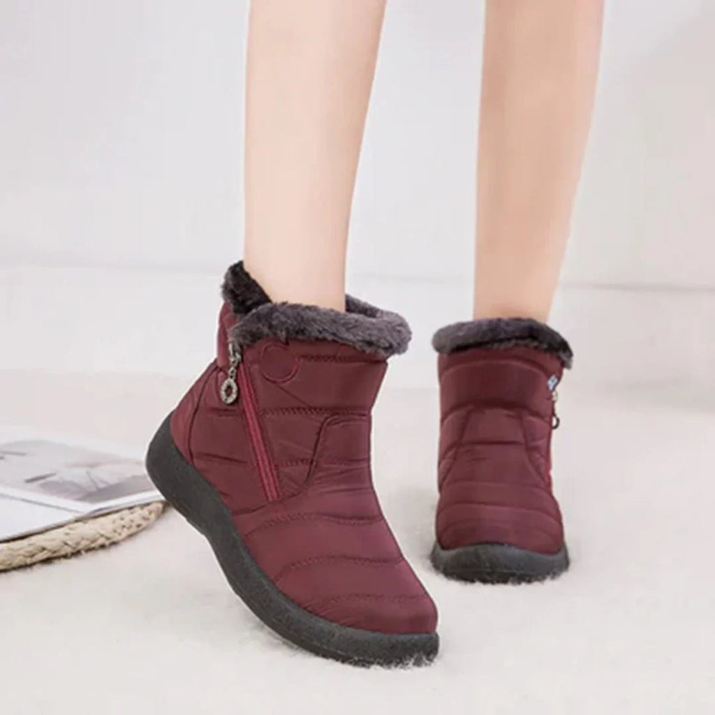 Women's Quilted Waterproof Side-Zip Snow Boots 14