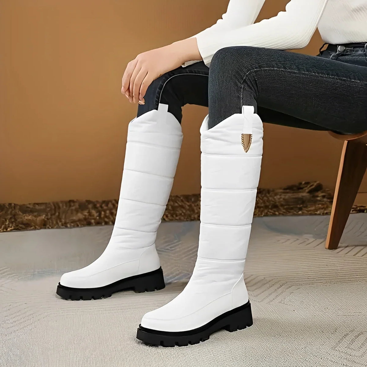 Women's Faux-Fur Lace-Up Waterproof Snow Boots 1