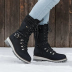 Women's Thermal Waterproof Lace-Up Snow Boots 1