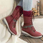 Women's Thermal Waterproof Lace-Up Snow Boots 8