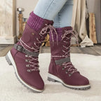 Women's Thermal Waterproof Lace-Up Snow Boots 9