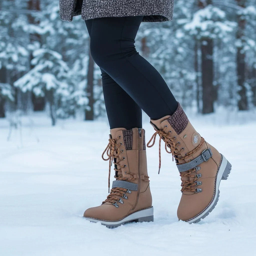 Women's Thermal Waterproof Lace-Up Snow Boots 11