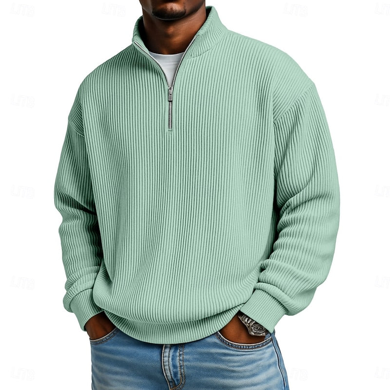 Women's Ribbed Quarter-Zip Pullover 2