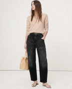 Women's Mid-Rise Barrel Utility Jeans 1