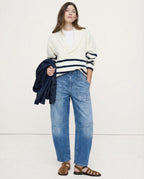 Women's Mid-Rise Barrel Utility Jeans 3