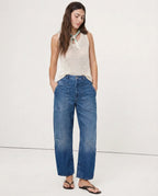 Women's Mid-Rise Barrel Utility Jeans 5